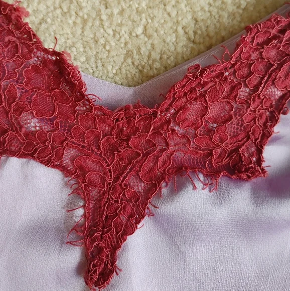 Lulus Cherish The Day Lilac Satin Lace Cami - Purple/ Pink - Small - Picture 6 of 9